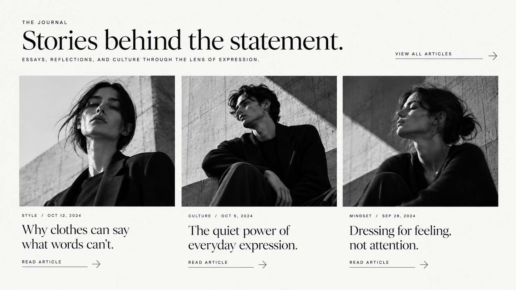 Why clothes can say what words can’t.
